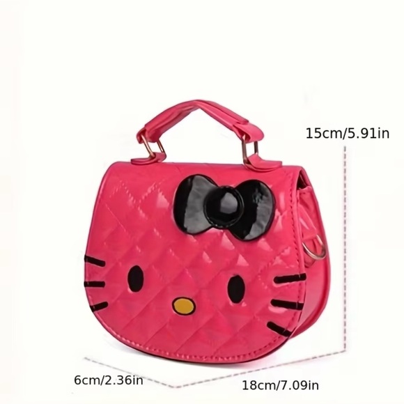 Sanrio Hello Kitty Dark Pink Crossbody Bag - Picture 3 of 11